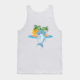 Dolphin in summer euphoria. Tank Top